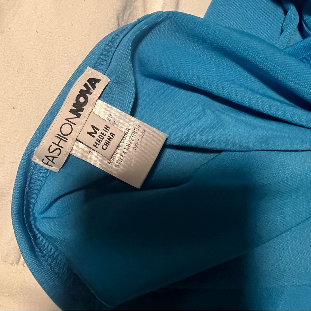 Fashion Nova Reina Rope Skirt Turquoise - Picture 5 of 5